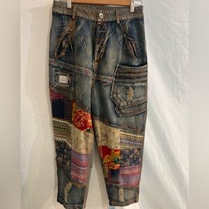 Patchwork Denim Jeans